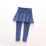 URMAGIC Toddler Little Girls Leggings Pants with Tutu Skirts Kids Culottes Footless Tights 1-7 Years